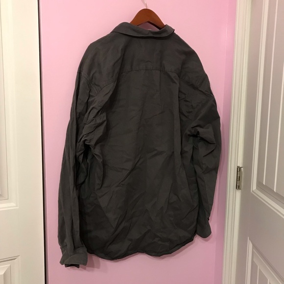 Vintage WAH MAKER gray Men's Cavalry Bib Long Sleeve Old West Shirt Size XXL - Picture 5 of 5